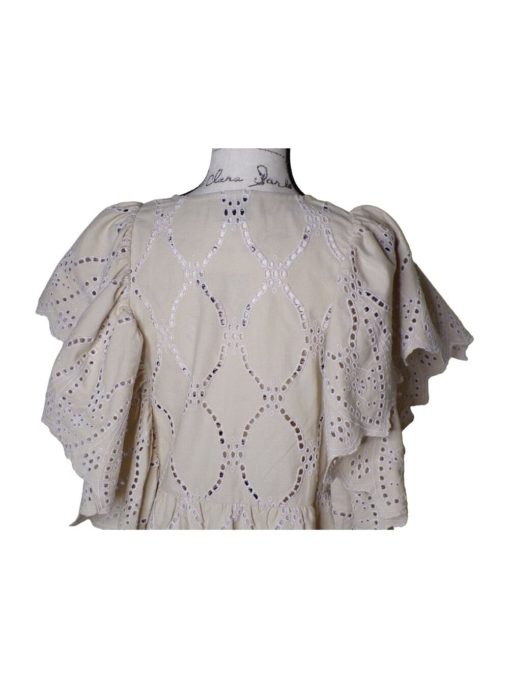 🆕MUNTHE Hico Eyelet Lace Dress Off White US 10, EU 40 - Picture 11 of 13